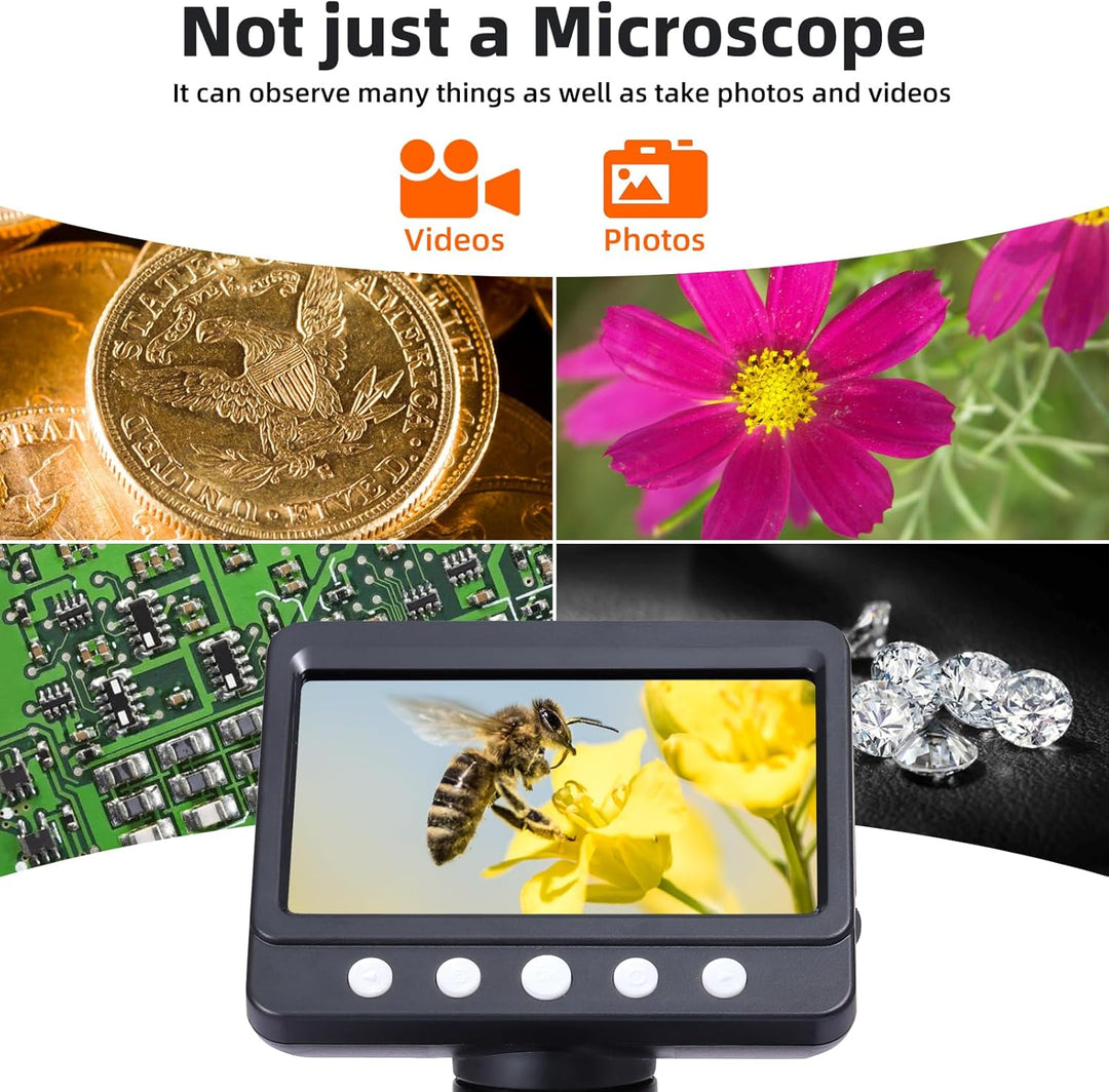 Koolertron Mikroskop Digital, 1080P HD 1000X Mikroskop, USB Mikroskop Mikroskoplupe für Leiterplatte