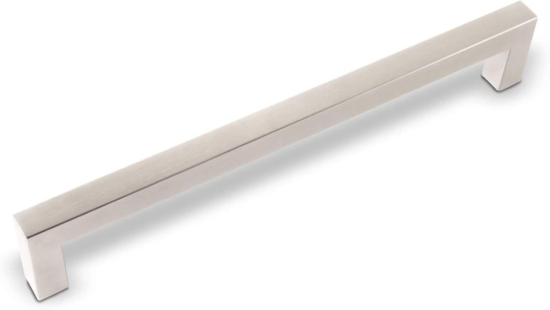 SOTECH 10 Stück Möbelgriffe E3 echt Edelstahl BA 256 mm (Profil 15 x 15 mm) Küchengriffe Relinggriff