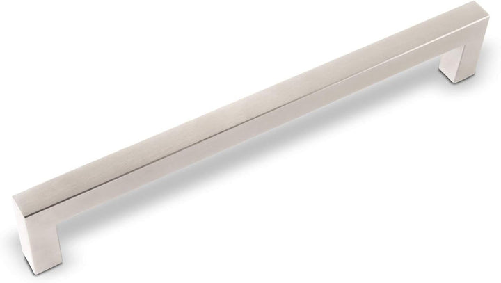 SOTECH 10 Stück Möbelgriffe E3 echt Edelstahl BA 256 mm (Profil 15 x 15 mm) Küchengriffe Relinggriff