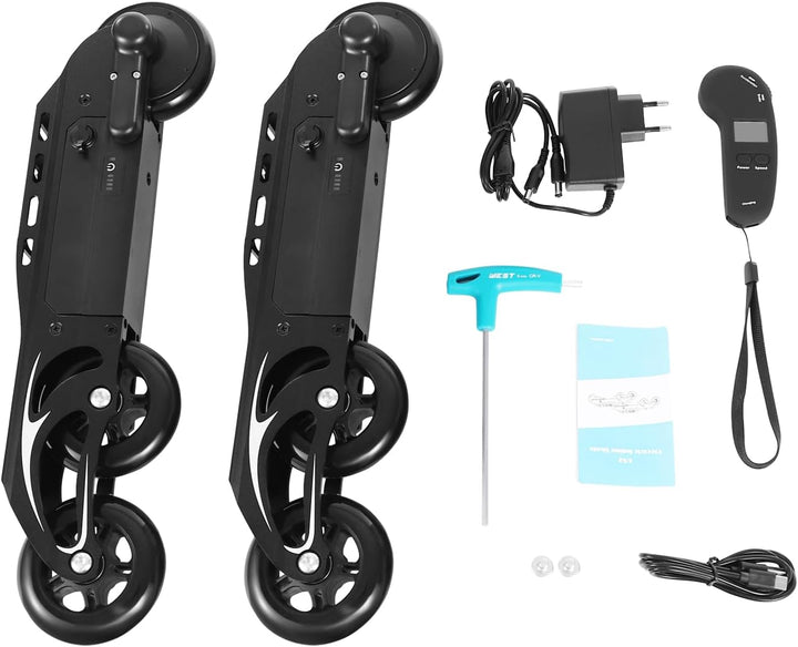 Elektrisches Inline Skate Chassis mit 3 Rädern, E-Inline Rollschuhe Zubehör mit Fernsteuerung, Einst