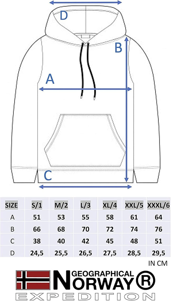 Geographical Norway Herren Gymclass Kapuzenpullover S Hellgrau, S Hellgrau