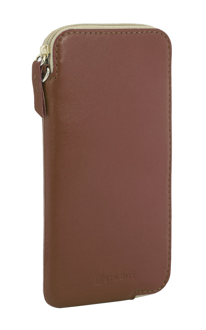 STILGUT Handytasche kompatibel mit iPhone 13 Mini, iPhone SE 2022 und andere Smartphones bis 5,4“, H