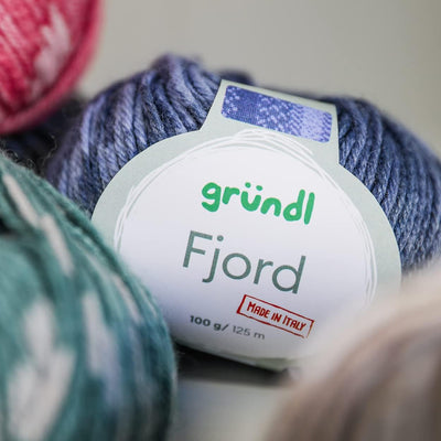 Gründl Wolle Fjord Made in Italy (52% Schurwolle Merino superwash, 48% Microfaser, 5 x 100 g/125 m,