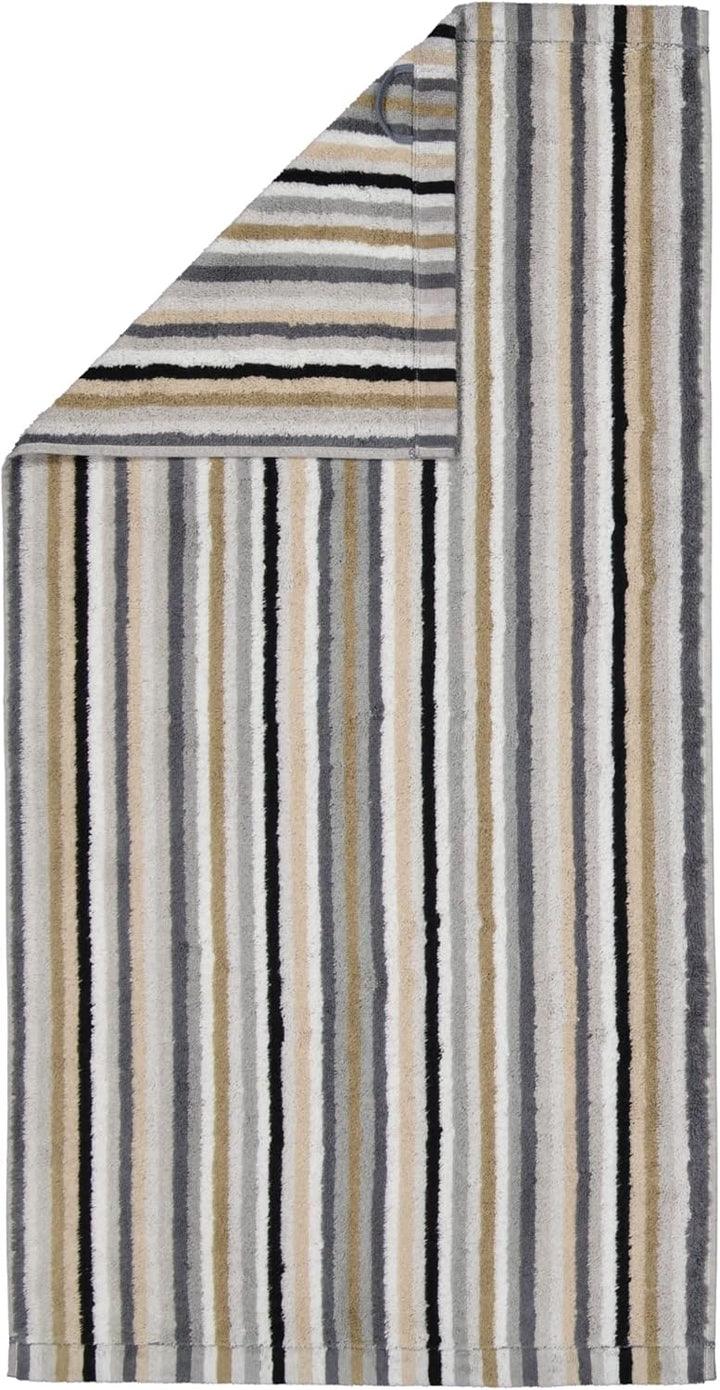 CAWÖ Home Handtücher Life Style Streifen 7048 Kiesel - 37 Saunatuch 70x180 cm, Saunatuch 70x180 cm