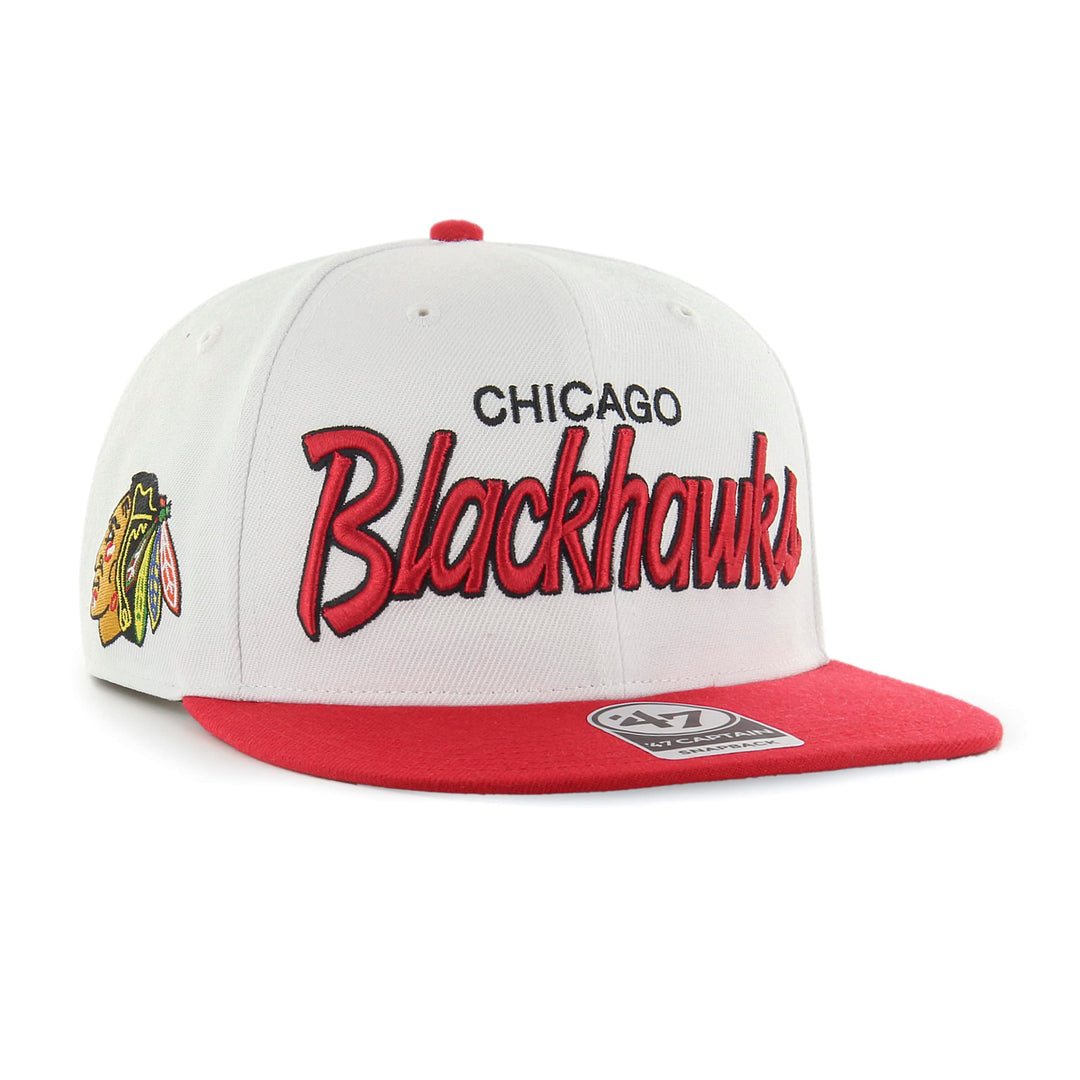 '47 NHL Chicago Blackhawks Cap Basecap Baseballcap Crosstown Script TT Kappe