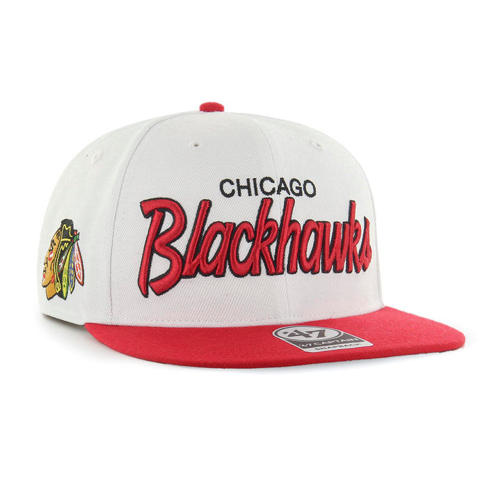 '47 NHL Chicago Blackhawks Cap Basecap Baseballcap Crosstown Script TT Kappe