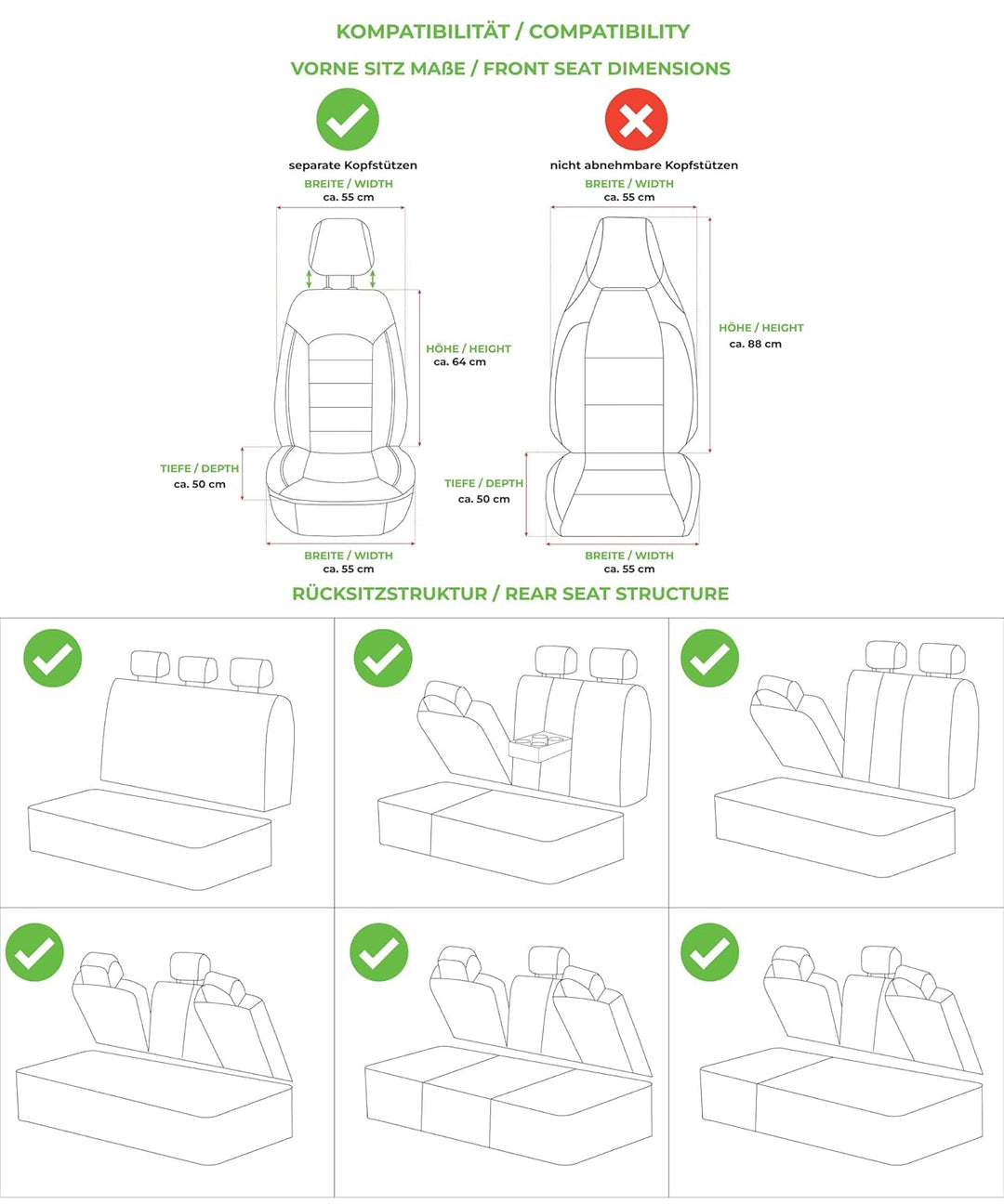 BREMER SITZBEZÜGE Schonbezüge-Komplettset für Ford Galaxy 2 WA6 Bj 2006-14 in Schwarz/Blau FT1