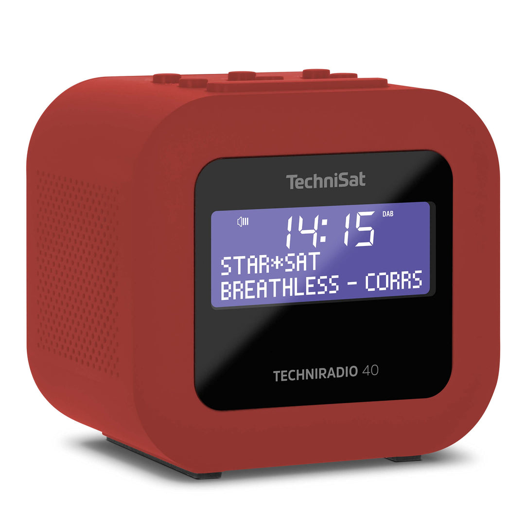 TechniSat TECHNIRADIO 40 - DAB+ Radiowecker (DAB, UKW, Wecker mit zwei einstellbaren Weckzeiten, Sle