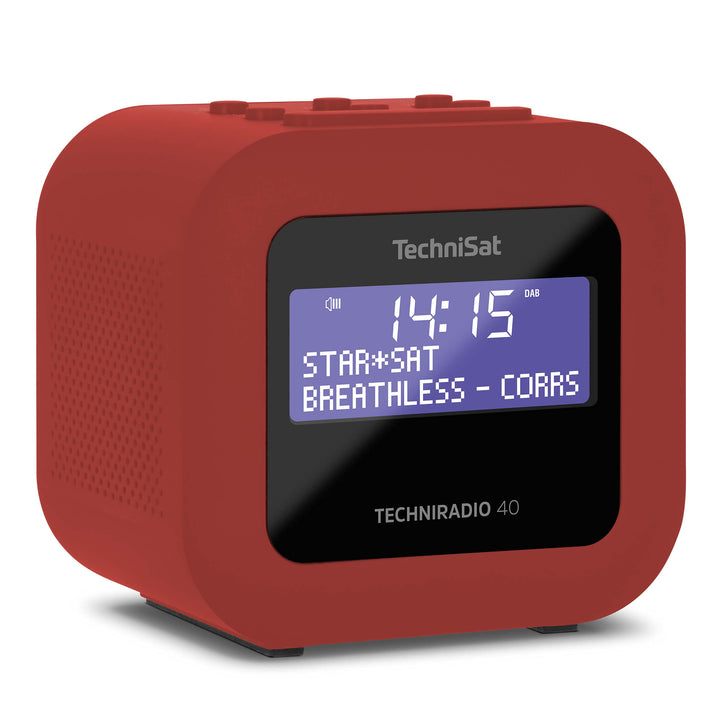 TechniSat TECHNIRADIO 40 - DAB+ Radiowecker (DAB, UKW, Wecker mit zwei einstellbaren Weckzeiten, Sle
