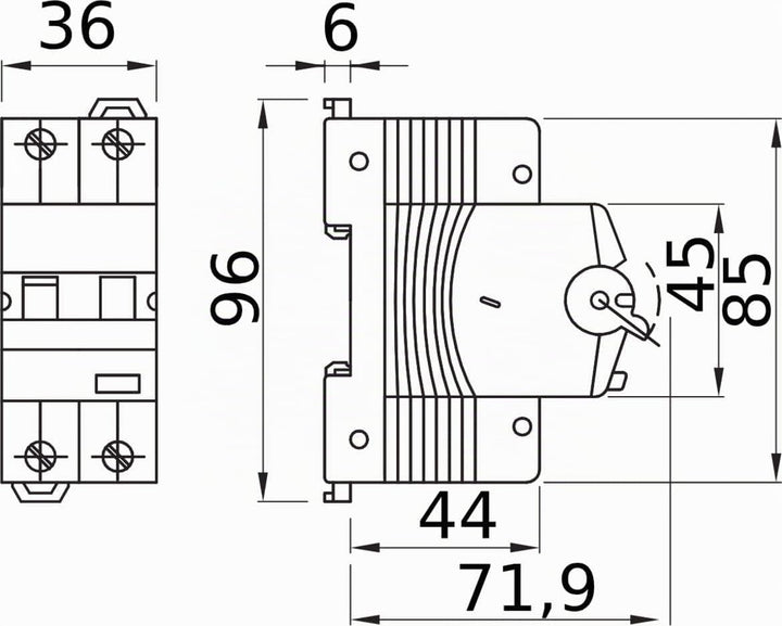 MDC60 FI/LS B16/0.03A 1P+N A 6KA 2TE