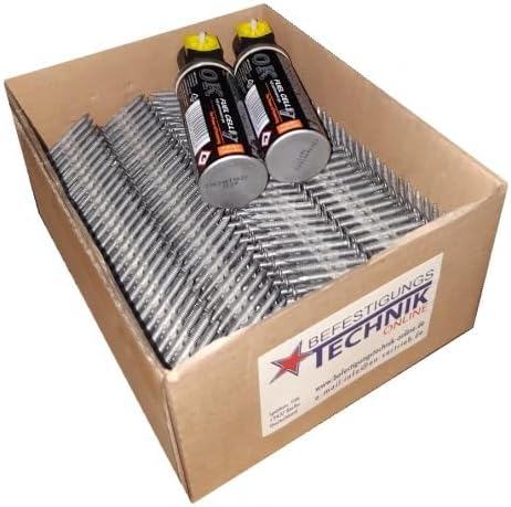 20° Haftennägel 2,8x25mm Ring feuerverzinkt Gas passend für Haftennagler Tjep HA35 Paslode IM200/32