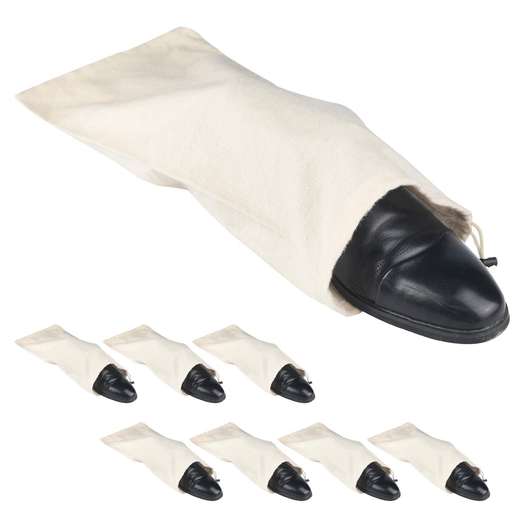 BlesMaller Schuh-Aufbewahrungsbeutel 100% Baumwolle mit Kordelzug für Männer und Frauen für Reisen S