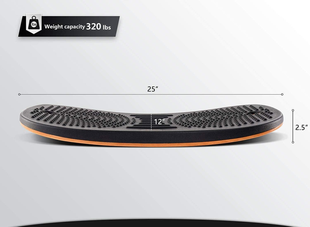 FEZIBO Balance Pad, Holzschaukel Balance Board Ergonomisches Balancekissen, Komfortabel Anti-Ermüdun