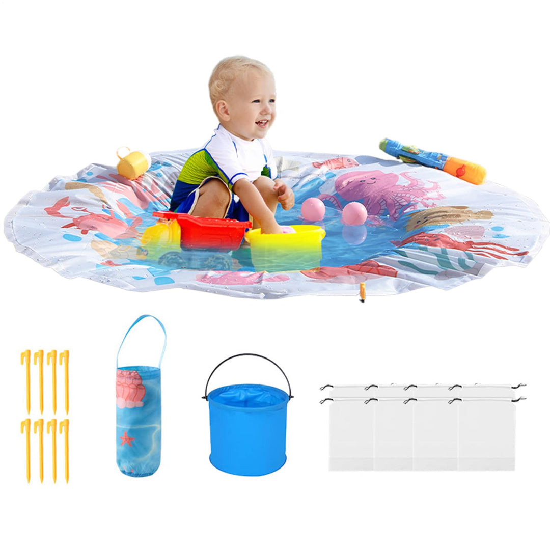 Strandpool für Kleinkinder, tragbarer -Pfützenpool für den Aussenbereich, wasserdicht, sanddicht, fü