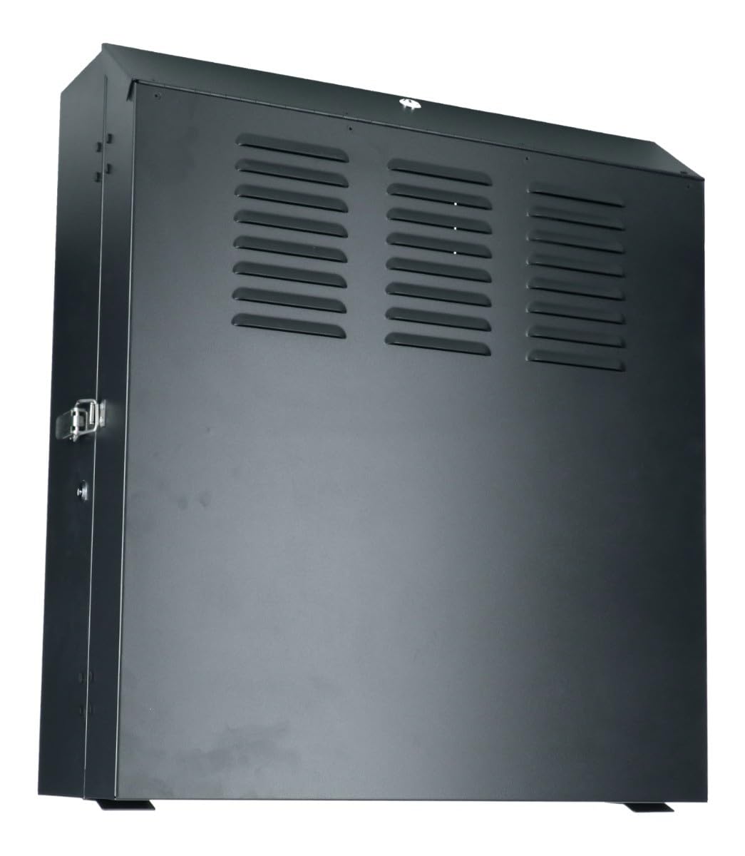 Wand Patch Schrank 5U 5 HE Glastür Schwarz, 5 HE Glastür Schwarz