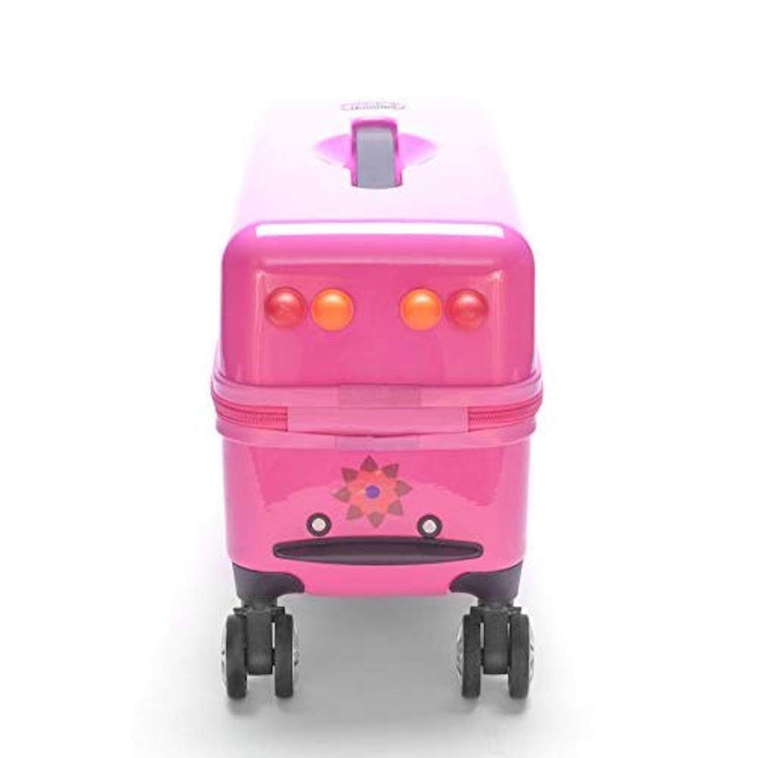 Travel Buddies Ride-On Pink Flower Bus, Blumenbus, Einheitsgrösse, Rutscher rosa Bus, Blumenbus