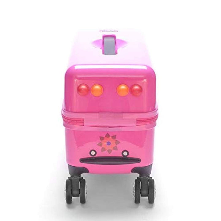 Travel Buddies Ride-On Pink Flower Bus, Blumenbus, Einheitsgrösse, Rutscher rosa Bus, Blumenbus
