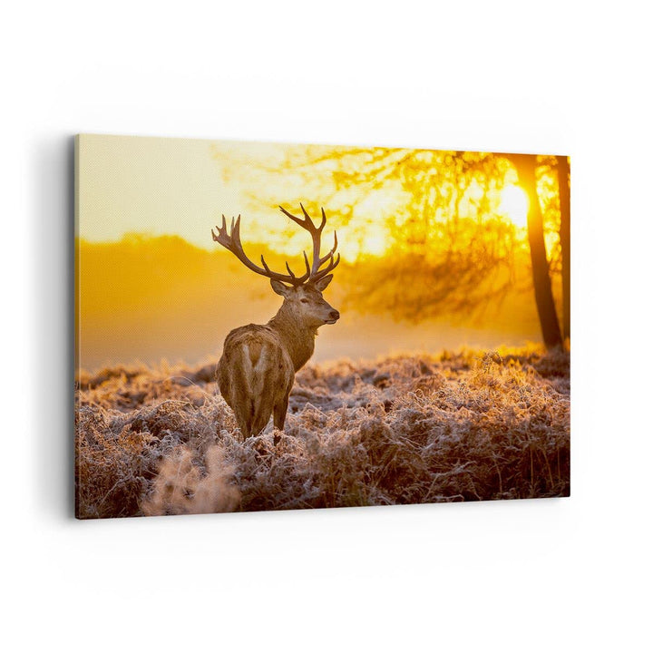 Bilder auf Leinwand 100x70cm Leinwandbild Herbst landschaft natur blatt Gross Wanddeko Bild Schlafzi