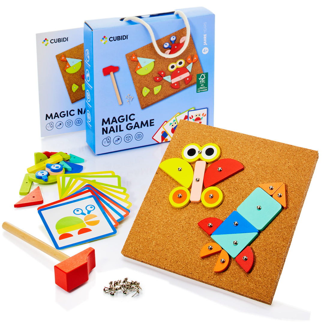 CUBIDI® Kreatives Montessori Hämmerchenspiel - Süsses Hammerspiel für Kinder ab 3 Jahre - Spiele ab