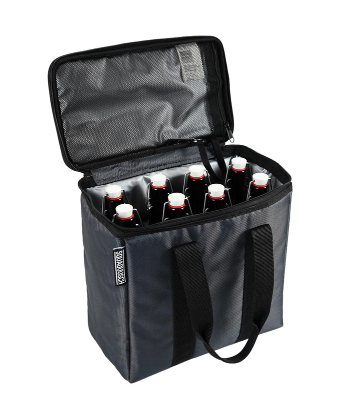Bier Kühltasche - mit Trenneinsatz für Bierflaschen - Männerhandtasche