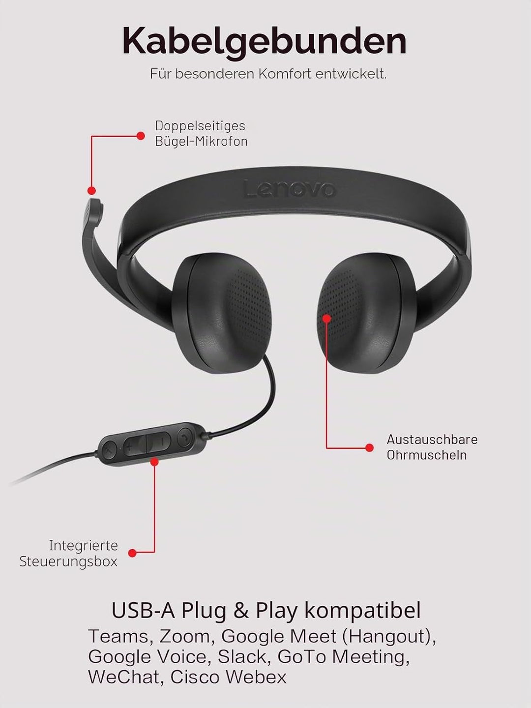 Lenovo Wired Stereo Headset G2