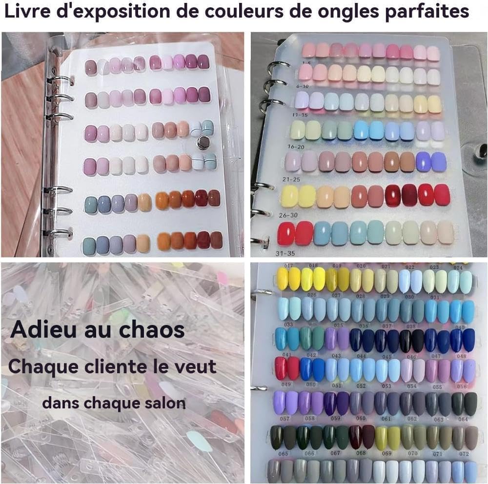 A5 Nagel-Organizer Set mit Druckknopf & Loseblatt-System – Robuste transparente Box + 6 Klebepads &