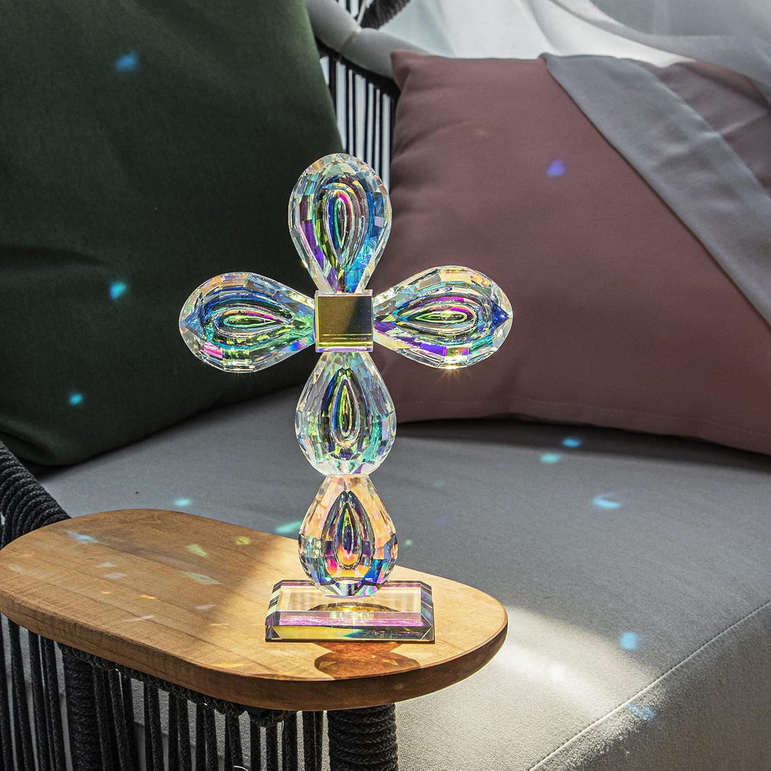 QFkris Traditionelle Kreuz-Figur, Kristall, stehend, 20,3 cm hoch, Glas, (bunt) Bunt 2, Bunt 2