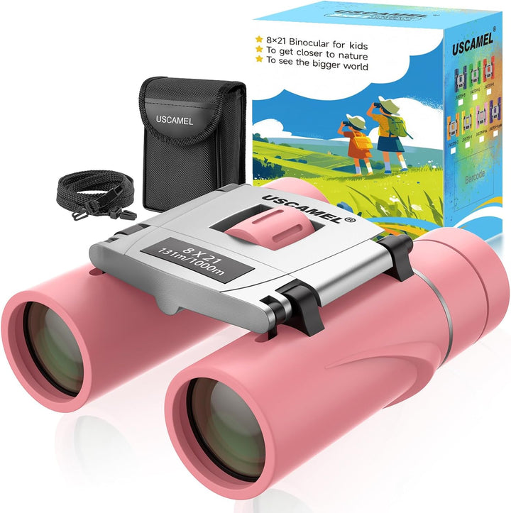 USCAMEL Fernglas für Kinder, Kompakt 8×21 Fernglas Erwachsene, Mini Reisen Fernglas für Vogelbeobach