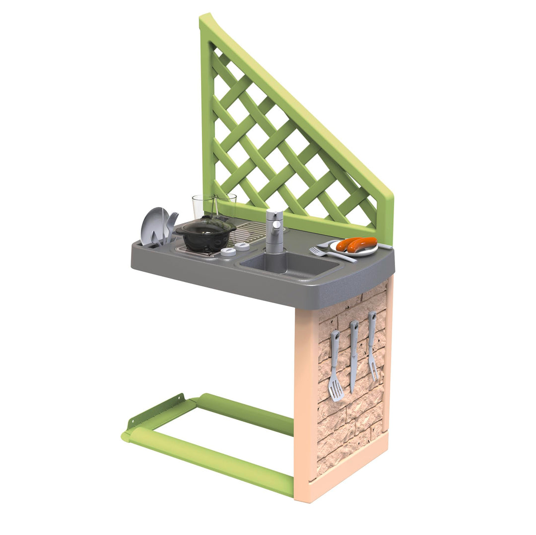 Smoby Life - Sommerküche Zubehör - Outdoor-Spielküche für Kinder mit Grill, Spüle, Zubehör - Passend