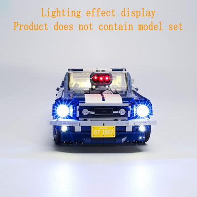 GEAMENT Verbesserte Version Blocks LED Licht-Set für Creator Expert Ford Mustang Car Building Model