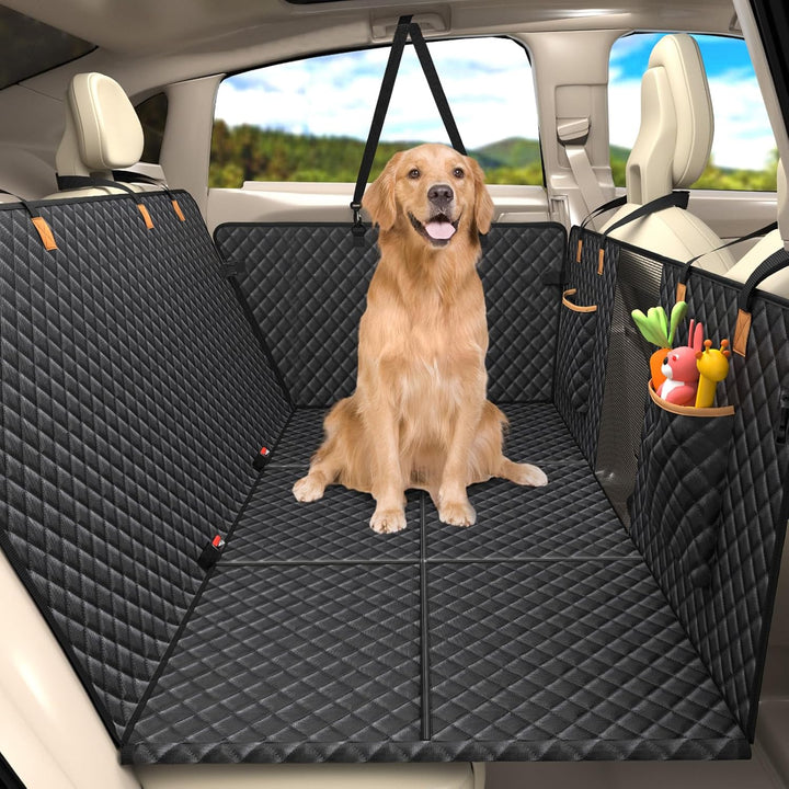 Lekeinchi Hundedecke Auto Rückbank - Auto Hundedecke Rücksitz mit Sechs Stabilen Hartholzplatten und