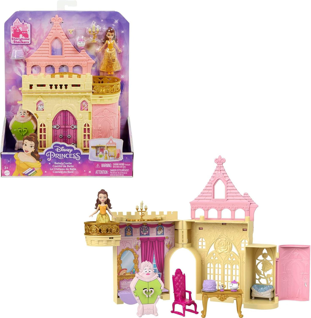 DISNEY Belles Schloss - Inspiriert von "Die Schöne und das Biest", Puppenhaus-Spielset, Reisespielze