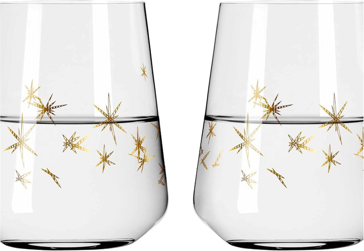 RITZENHOFF 6141013 Wasserglas 500 ml - Serie Celebration Deluxe Set Nr. 3, 2 Stück mit Echt-Gold - M