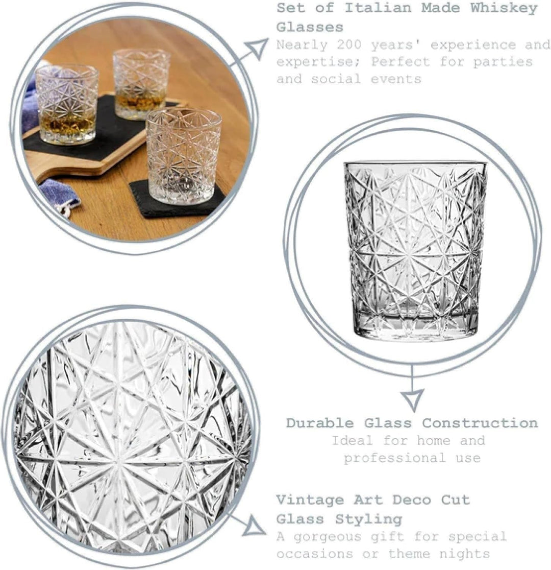 Bormioli Rocco 666224 Lounge Whiskyglas, 390ml, Glas, transparent 6 Stück (1er Pack) Transparent, 6