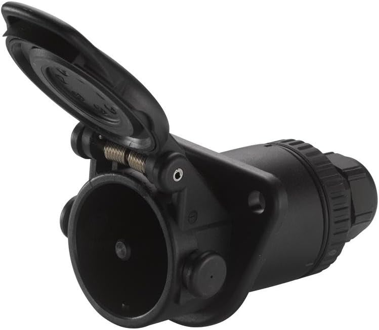 HELLA Steckdose - 24V - 7-polig - Stecker: Crimpkontakt - schwarz - DIN/ISO: 7638-1 - Menge: 1 - 8JB