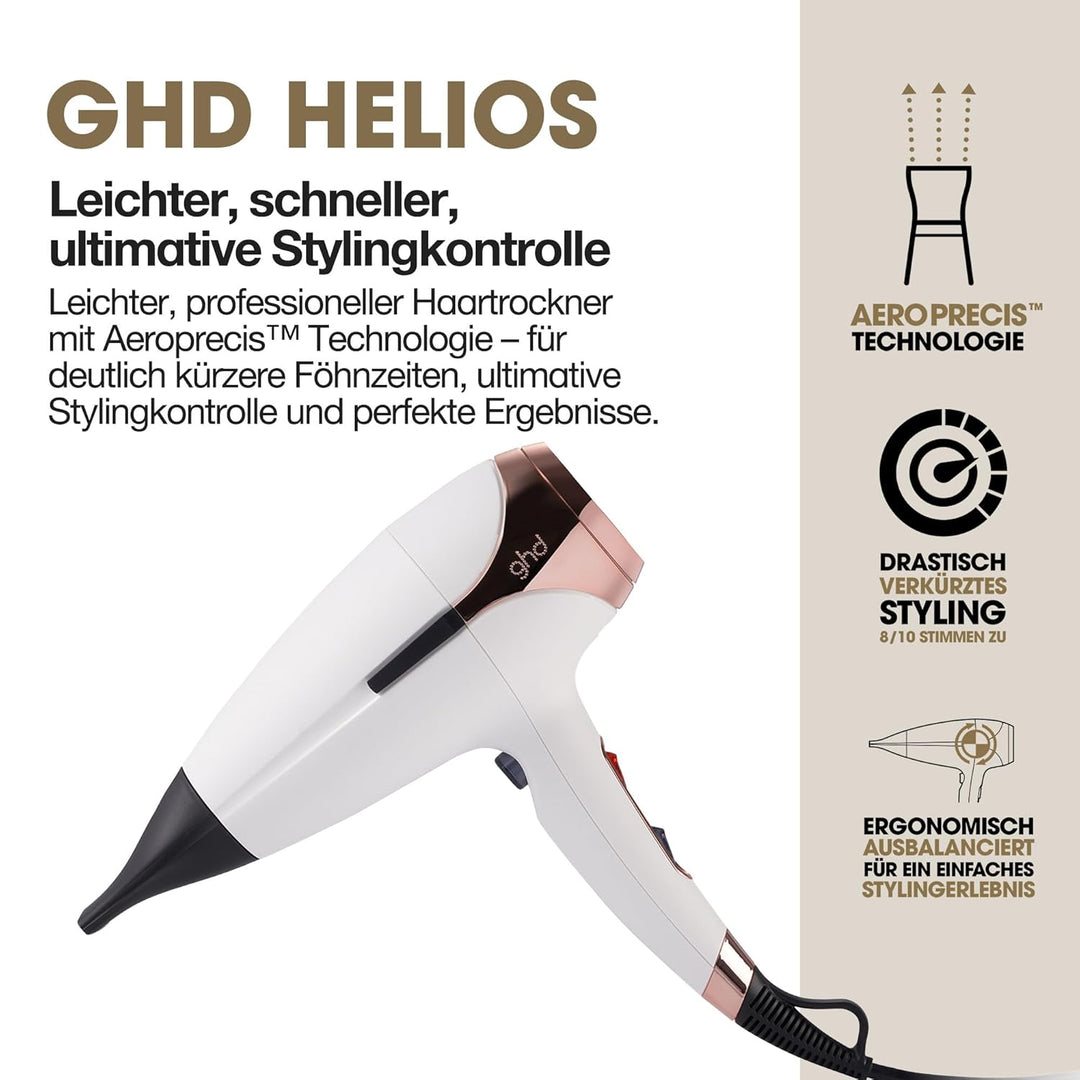 ghd helios Haartrockner, professioneller Haartrockner mit bürstenlosem Motor und Ionen Technologie W
