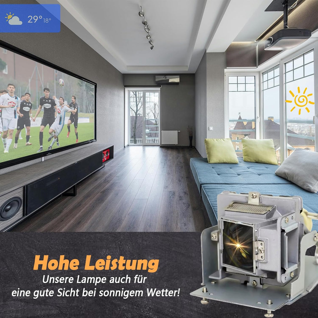 Supermait 5J.JED05.001 Ersatz-Projektorlampe mit Gehäuse, kompatibel mit Benq TH683 / W1090 / HT1070