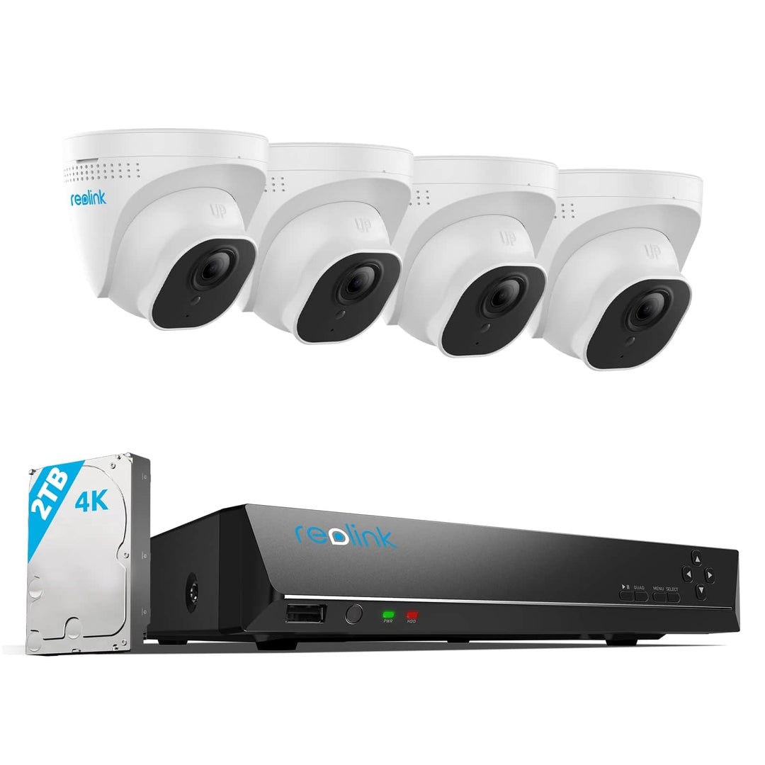 Reolink 4K Überwachungskamera Aussen Set, 4X 8MP PoE IP Kamera Überwachung mit Smarter Personenerken