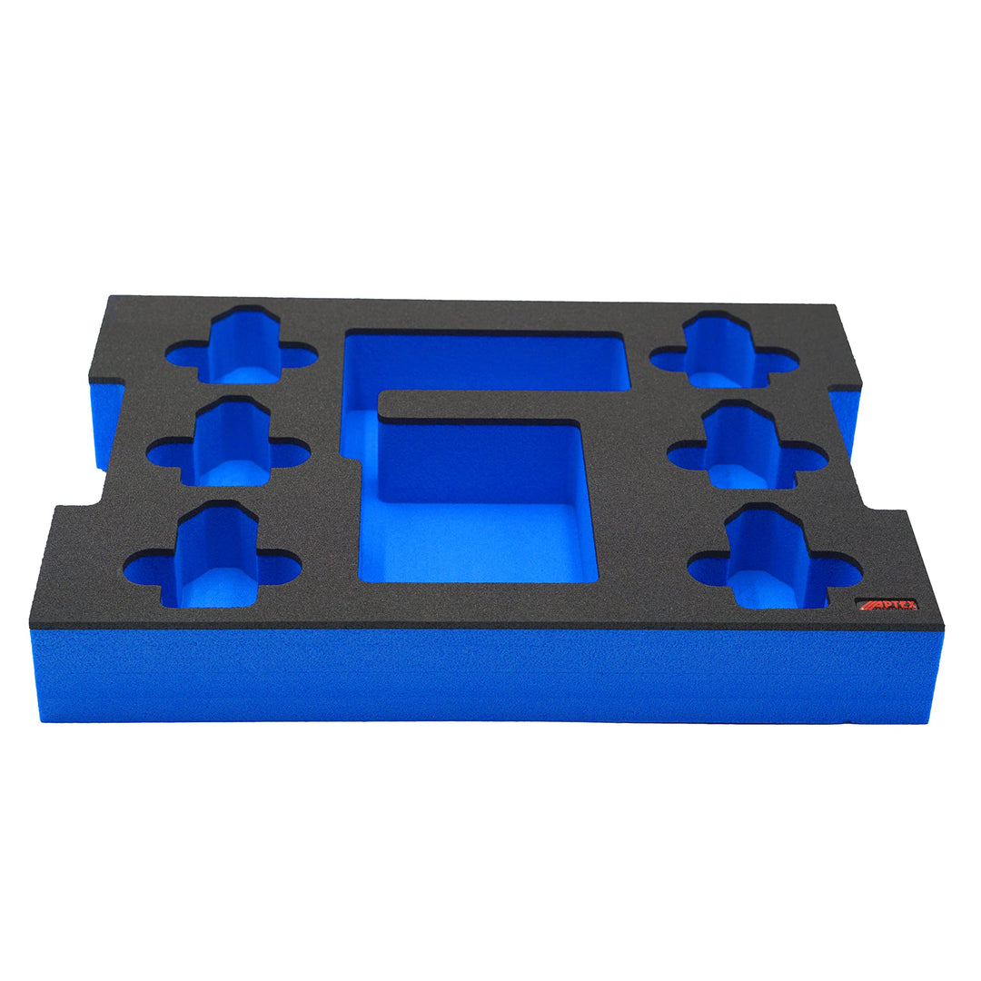 APTEX Schaumeinlage passend für Bosch Ladegerät GAL 12V-40 + 6x GBA 12V Akkus für L-Boxx 102, 136 G4