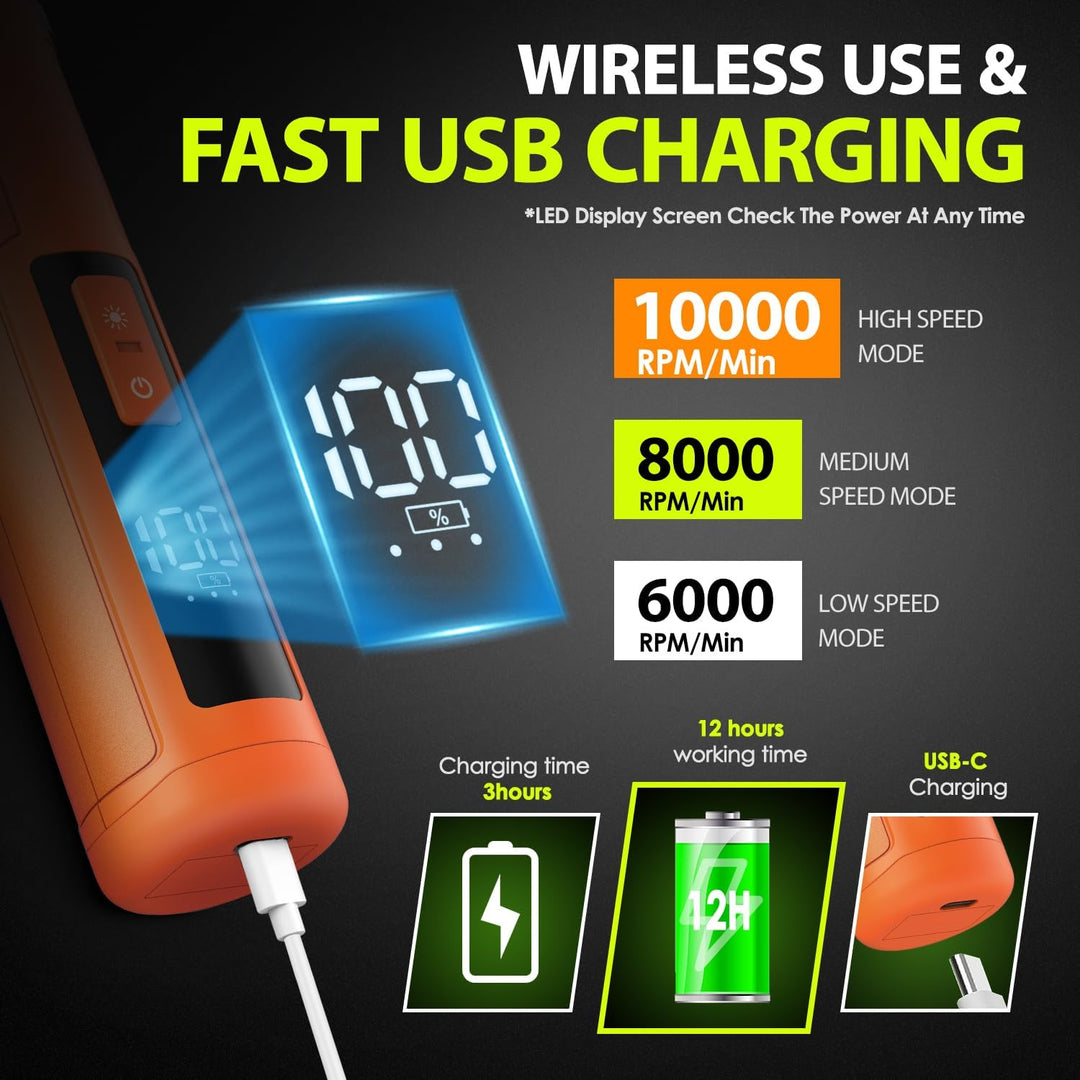 Profi Krallenschleifer für Hunde 3-Gang Mit 4 LED-Leuchten – Neuester Krallenschleifer Mit Leistungs