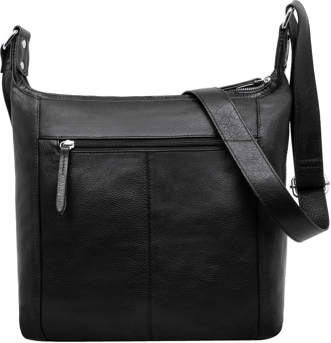 Marc Peter Melbourne Damen Schultertasche I Damen handtasche aus Nappaleder I Vintage Umhängetasche