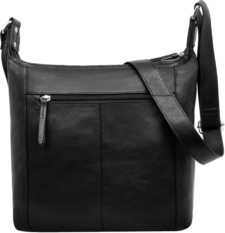 Marc Peter Melbourne Damen Schultertasche I Damen handtasche aus Nappaleder I Vintage Umhängetasche
