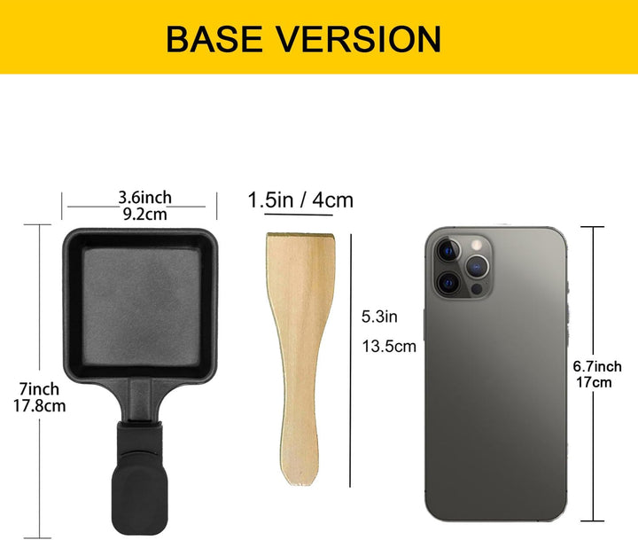 Kosmosta Antihaftbeschichtete Mini-Grill-Käsepfanne Schmelzzubehör für Raclettes Ersatzbleche Raclet