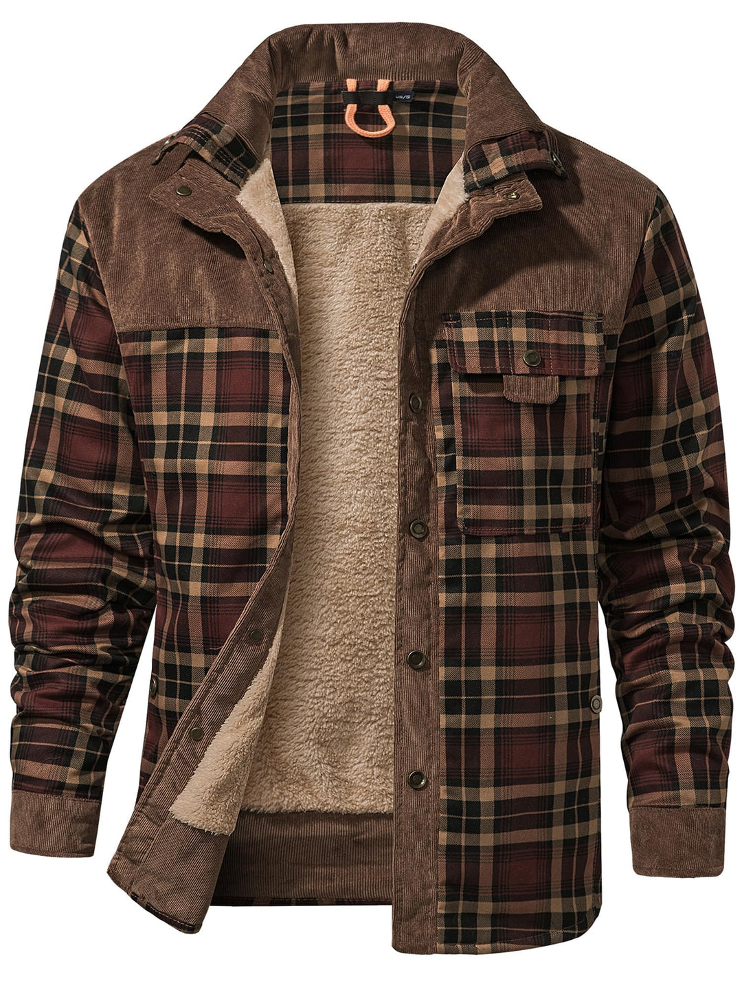 Mr.Stream Herren Thermohemd Flanellhemd Winterjacke Fleecefutter schützendem Innenfutter Holzfällerh