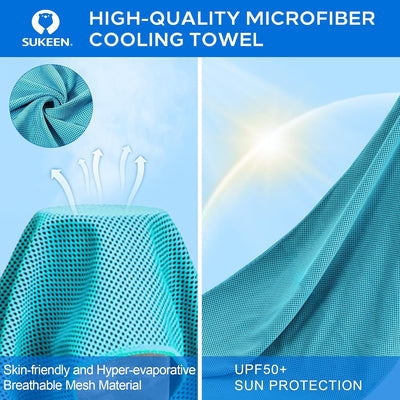 Kühltuch Set, kühlendes Handtuch Kühltücher Hals, Handtuch kühlend, Cooling Towel, Kühltücher Sport,