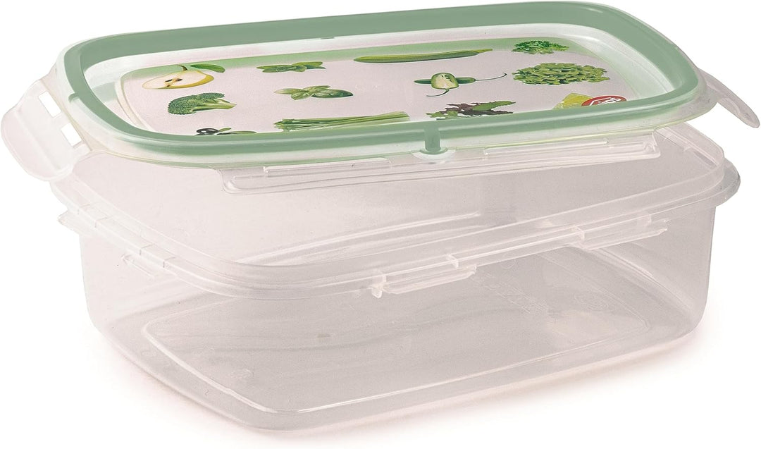Snips SnipsLock Rechteckiger Mealprepboxen für die Aufbewahrung von Lebensmitteln 1,40 L Set 4 Siche