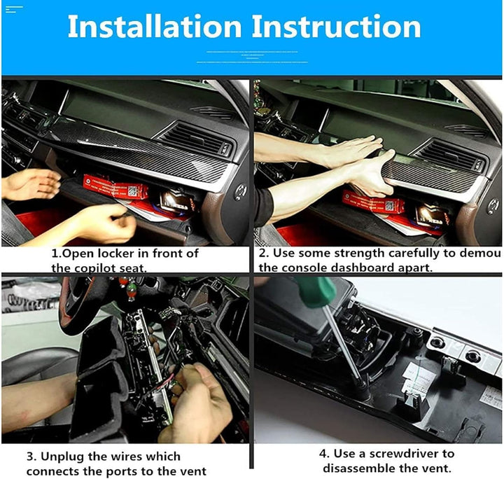 TTCR-II Frontluftgitter Kompatibel mit Lüftungsgitter BMW 5er F10 F11,Lüftungsgitter Klimaanlage Vor