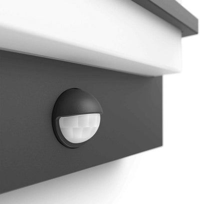 Philips myGarden LED Petronia Wandaussenleuchte mit Bewegungsmelder, Anthrazit Mit Bewegungssensor,