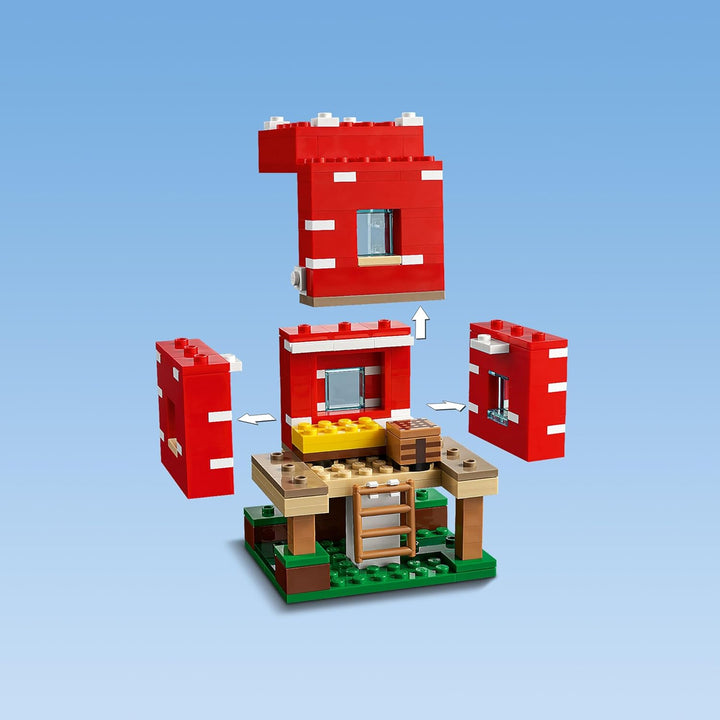 LEGO Minecraft The Mushroom House 21179 Building Kit; Toy House Playset; Great Gift for Kids and Pla