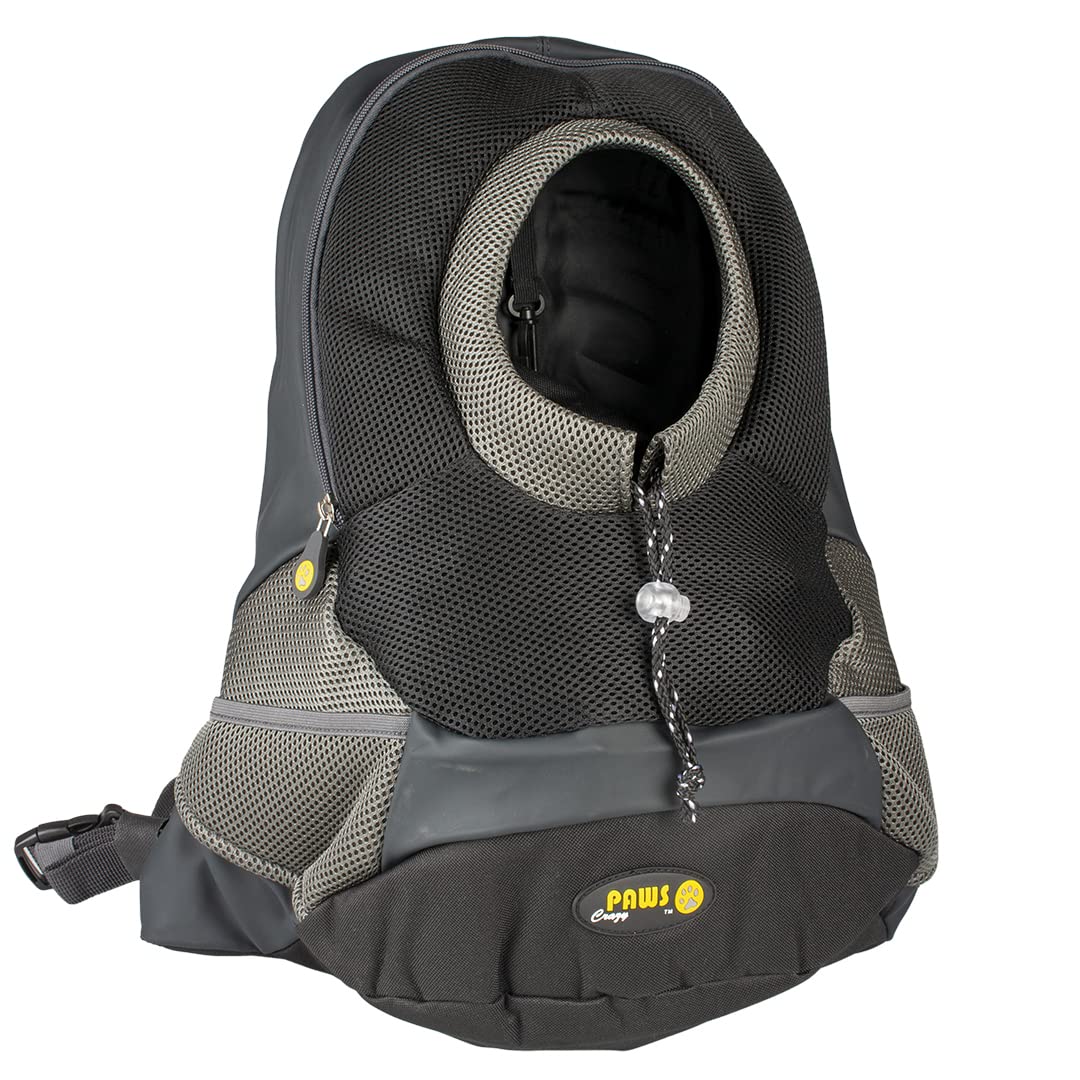 Ebi, Transporttasche Maria Crazy Paws aus Nylon M – 41,5 x 17,5 x 43 cm, Schwarz, Transport, Schwarz